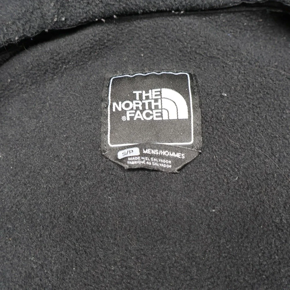 North Face Jacket Mens Small Black Denali Fleece Full Zip Hooded Outdoor Hiking